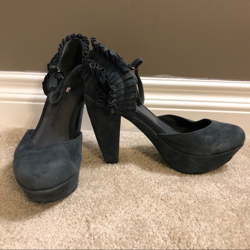 Penny Loves Kenny Dusty Navy Platform Heels
